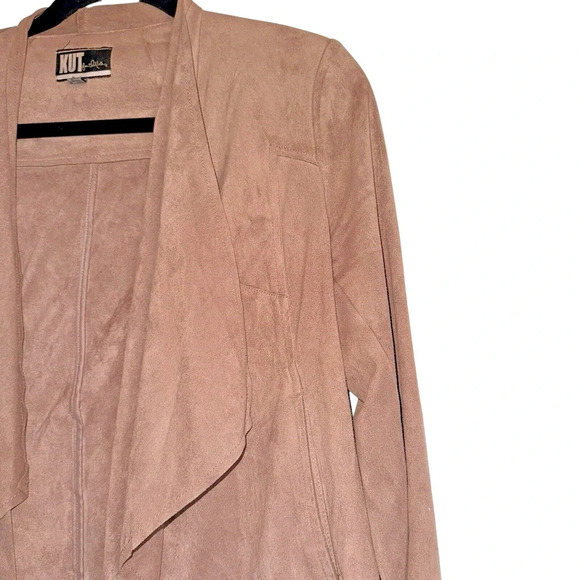 Kut From‎ The Kloth Sz L Faux Suede Jacket Boho Western Neutral Lightweight - Picture 10 of 12